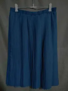 ネイビー プリーツ ロングスカート リバーシブルタイプ Ｆサイズ
