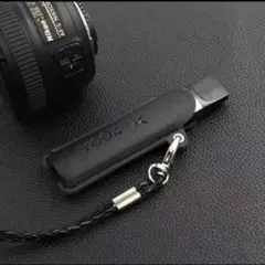 YOOZ RICHILLリッチル互換 黒 レザーケース ストラップ型カバーケース