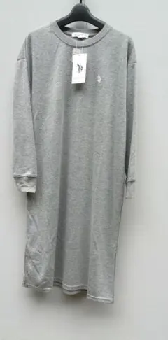タグ付き US.POLO ASSN.ロングワンピース グレイ サイズ LL