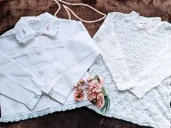 メゾピアノ　ジャケットとレースカットソーセット　美品♪　110〜120