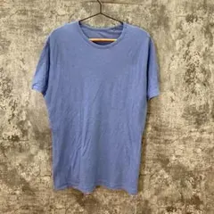 ✨UNIQLO✨ユニクロ♡メンズTシャツ♡綿100％♡ブルー♡着回し抜群(L)