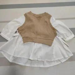 petit main ブラウス　ワンピース　100 プティマイン　ベスト