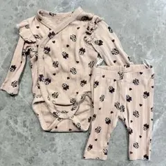 62cm H&M ミニー ロンパース セットアップ 薄手 オーガニックコットン