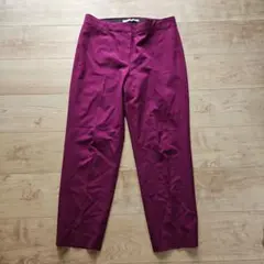 ☆theory luxe☆パープルテーパードパンツ☆美ライン美品４２☆