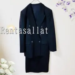 ダブルブレストスーツ ジャケットスカートセット（M）ネイビー