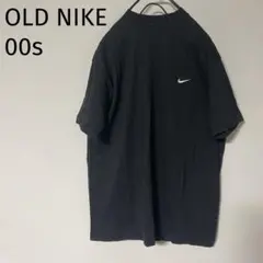 OLD NIKE ナイキ 00s ワンポイント スウッシュ 刺繍ロゴ tシャツ