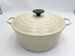 LE CREUSET ル・クルーゼ ココットロンド 24cm メレンゲ 両手鍋のサムネイル