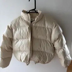 SHEIN ベージュ ショート丈ダウンジャケット 10Yのサムネイル