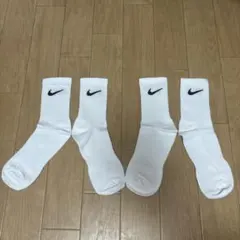 セール中❗️】Nike 黒白 クルーソックス 2足セット 25-27cm - メルカリ