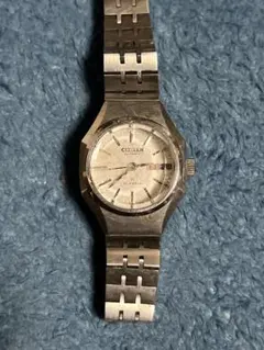 CITIZEN 自動巻き時計 シルバー　21石自動巻き（機械式）