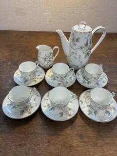 ノリタケ花柄 ティーカップセット 6客