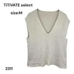 titivate select シャツ　トップス　Ｍ　ノースリーブ　おしゃれ