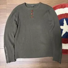 オリーブグリーンセーター　古着　レア