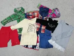 女の子120cm長袖Tシャツ、カットソー、スカート8点、送料込み