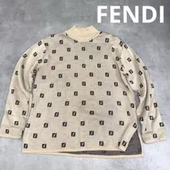 FENDI フェンディ　80s 90s vintage ズッカ柄　ベージュ