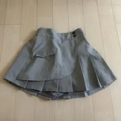 グレー プリーツ ミニスカート キュロットのサムネイル