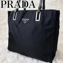 PRADA プラダ ナイロン トートバッグ 三角ロゴ レザーハンドル　近年ロゴのサムネイル