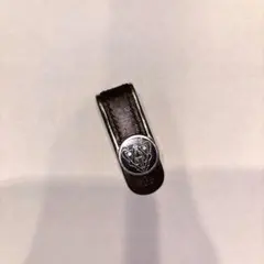 希少✨ GUCCI グッチ マネークリップ GG シマレザー 二つ折り ブラック