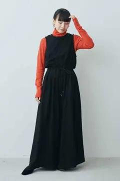 MEDE19F タック遣いのカットソーオールインワンのサムネイル