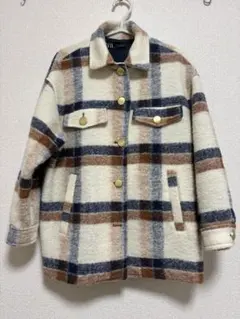 ZARA 美品 チェック柄ジャケットコート Sサイズ