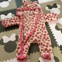 豹柄 モコモコ ロンパース