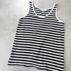 MIHARA YASUHIRO ダメージ加工ボーダータンクトップ ミハラヤスヒロ 