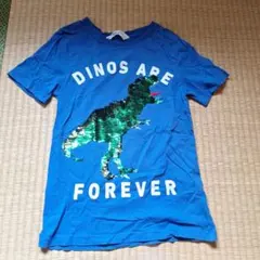 H&M 恐竜スパンコールTシャツ　130～140cm