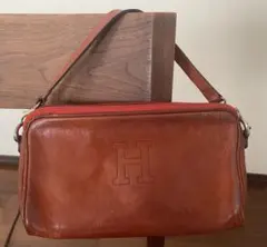 ヒロフ ポシェット ミニバッグ オレンジ