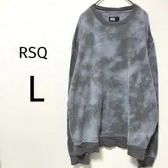 RSQ タイダイ柄 スウェット　カットソー Lサイズ グレー　カジュアル