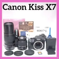 初心者おすすめ❤️キャノン kiss X7 ダブルレンズセット 高性能レンズ