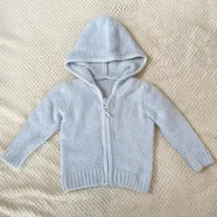 COMME CA ISH もこもこパーカー 水色 80