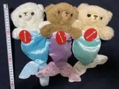 ふあふあくまさんマーメイド ぬいぐるみ3点set 尻尾は取り外し可能