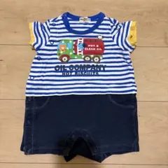 Hot Biscuits ストライプロンパース 70