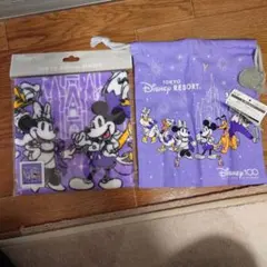 Disney100YEARS ウォッシュタオル＆巾着袋