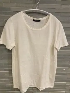 コムサイズム　薄手　ニット　半袖　Mサイズ　ホワイト　白ニット