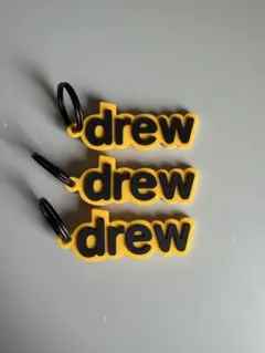 drew ドリューラバーキーホルダー　3個セット