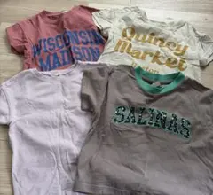 kids 子供服 男女兼用 男の子 女の子 半袖 Tシャツ 4枚セット