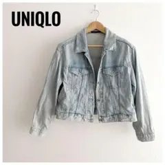 美品✨ユニクロ デニムショートジャケット L ライトブルー Gジャン