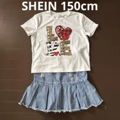 SHEIN ♡ Tシャツ ＋ デニムスカートセット ♡ 12Yのサムネイル