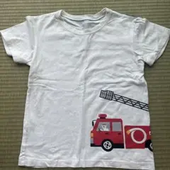 KladSkap 消防車プリント Tシャツ