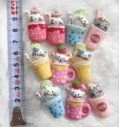 猫ちゃんデコパ　デコパーツねこ　10個セット