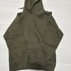 オリーブ色 フード付きスウェット