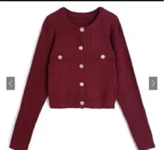 タグ付き　GRL ゴールドボタンケーブルニットカーディガン fs30