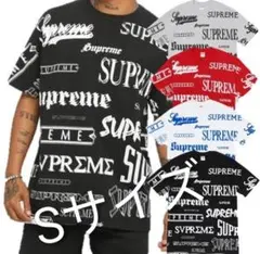 【最高デザイン】シュプリーム☆センターロゴ　Tシャツ　総柄　両面ロゴ　入手困難 最高デザイン】シュプリーム☆センターロゴ Tシャツ 総柄 両面ロゴ