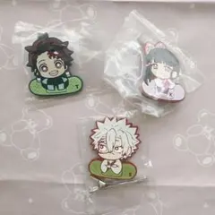 鬼滅の刃　キャラばんちょうこうヘアクリップ　炭治郎　カナヲ　実弥