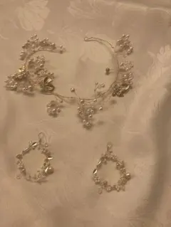 ウェディング　ヘッドドレス　イヤリング　小枝