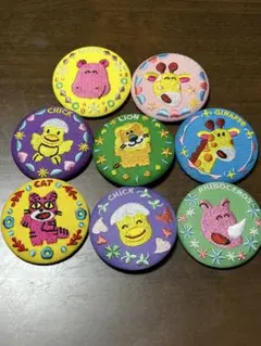 値下げしました！ たべっ子どうぶつ 刺繍缶バッジ 8個セットのサムネイル