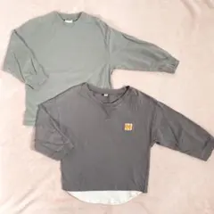 Birthday ベビー 長袖 カットソー 2枚 セット シンプル ロンT 95