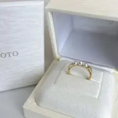 期間限定出品【MIKIMOTO】ミキモト ベビーパールリング 三連パール 11号のサムネイル
