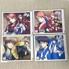 劇場版　新劇場版　銀魂　吉原大炎上　ラベル缶　ステッカー　神威　新八　神楽　沖田